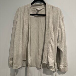 Athleta Women’s XL Light Gray Cozy Wrap Cardigan Tie Front
